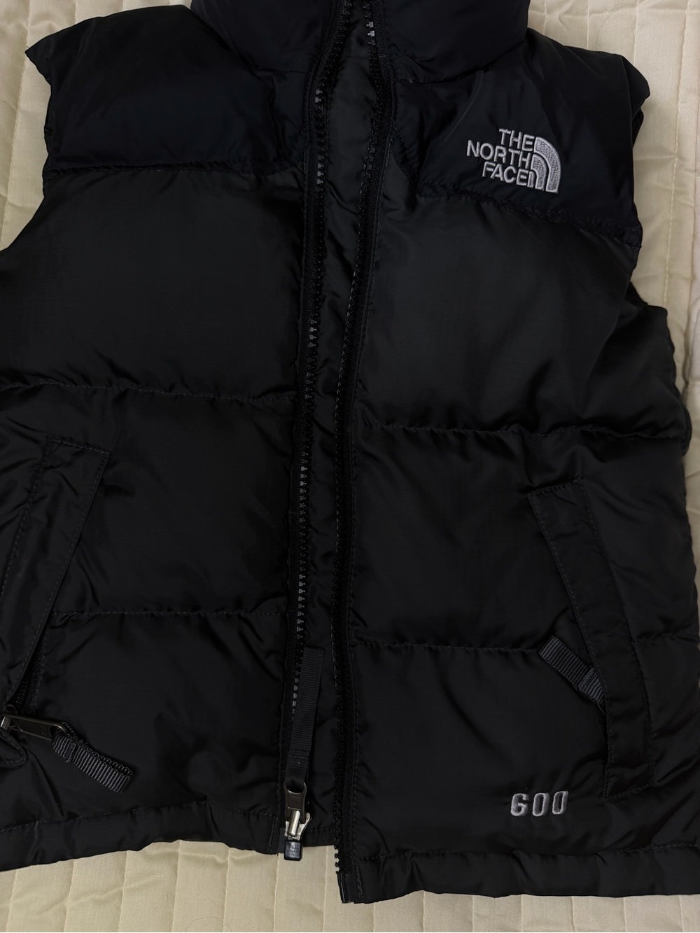 The North Face 600 Fill Down Puffer Vest Black Boys Size XXS